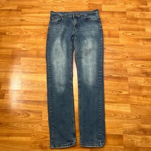 Urban Pipeline Skinny Jeans 32x33 Blue Embroidered Western Cowboycore Denim